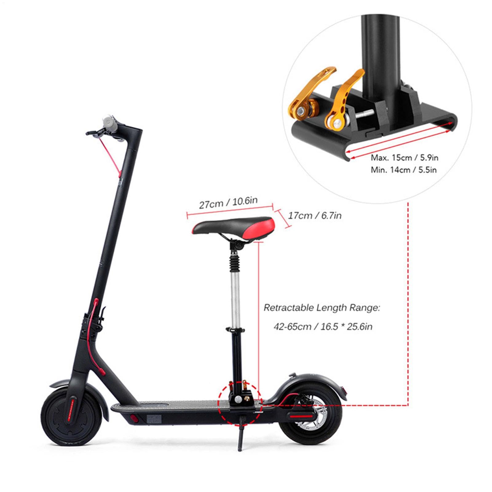 Sedile per scooter elettrico – Sedile di ricambio regolabile per lunghi