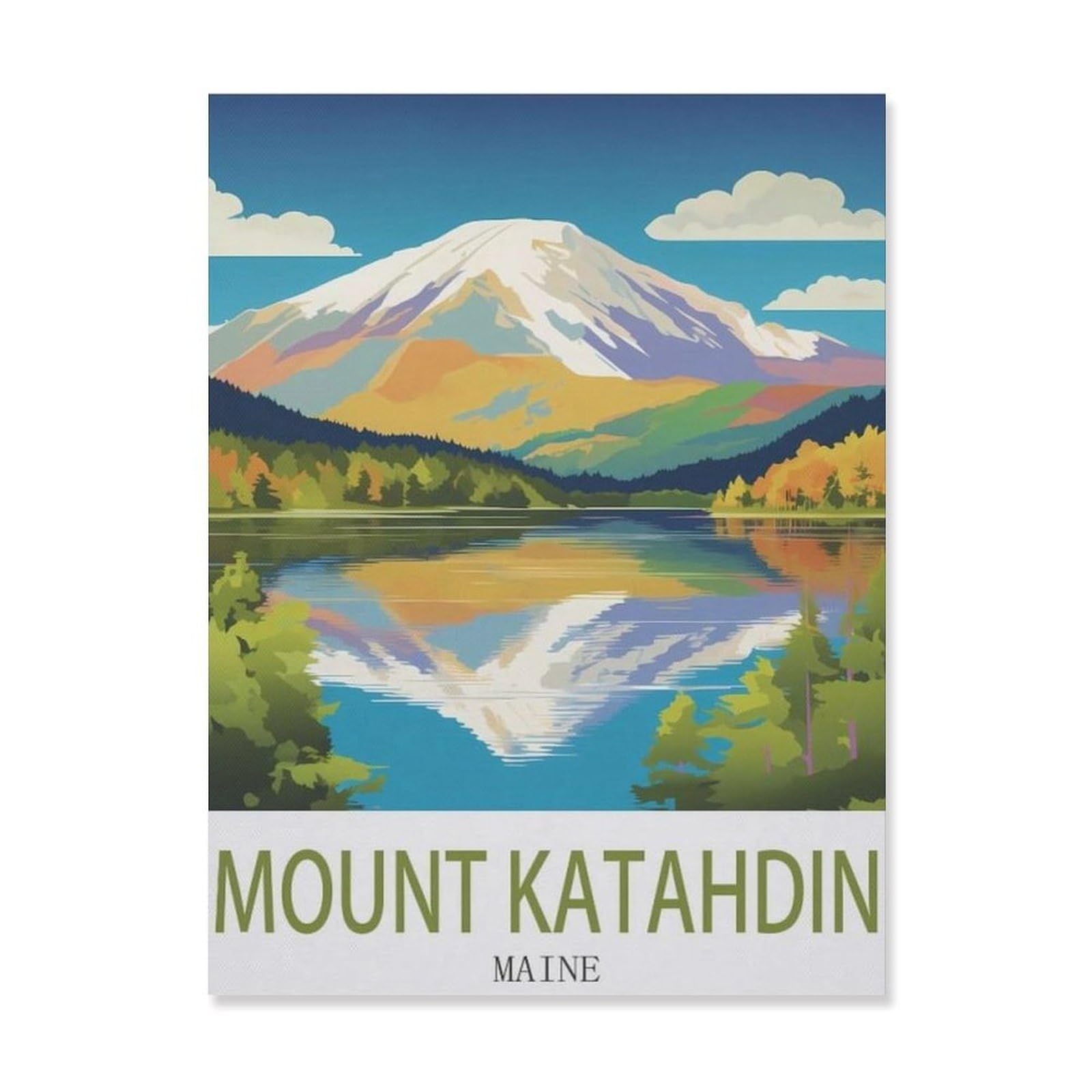 1000 Piece Jigsaw Puzzle，Mount Katahdin Maine，Adults Children Wood Toy Educational Game（75x50cm）-DM83