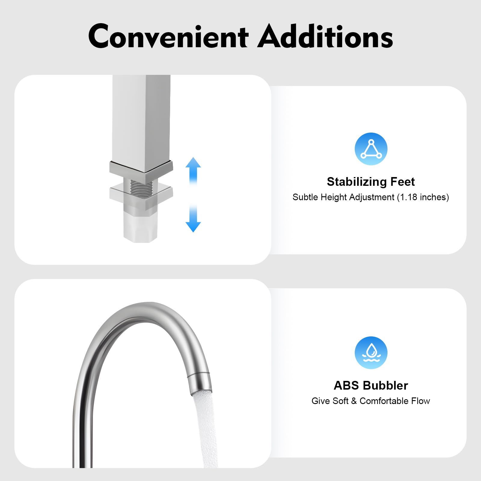 Évier de cuisine indépendant en acier inoxydable avec plan de travail 1 bac, évier de cuisine avec robinet, capacité de charge 220.46lbs