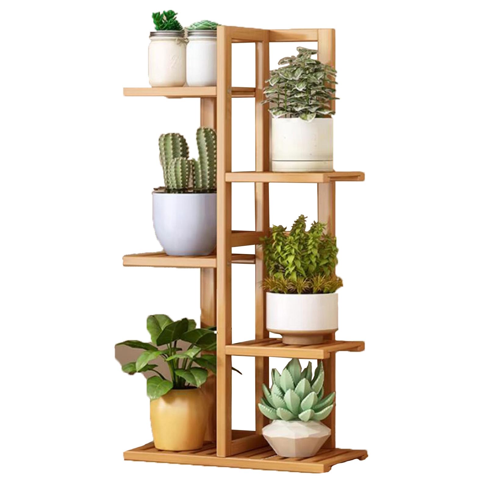 Étagère à plantes en bois à 5 niveaux pour salon et jardin