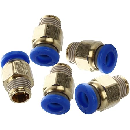 Lot De 5 Raccords Pneumatiques 1/8 PT Filetés Mâles - Pour électrovannes Ou Circuits Air