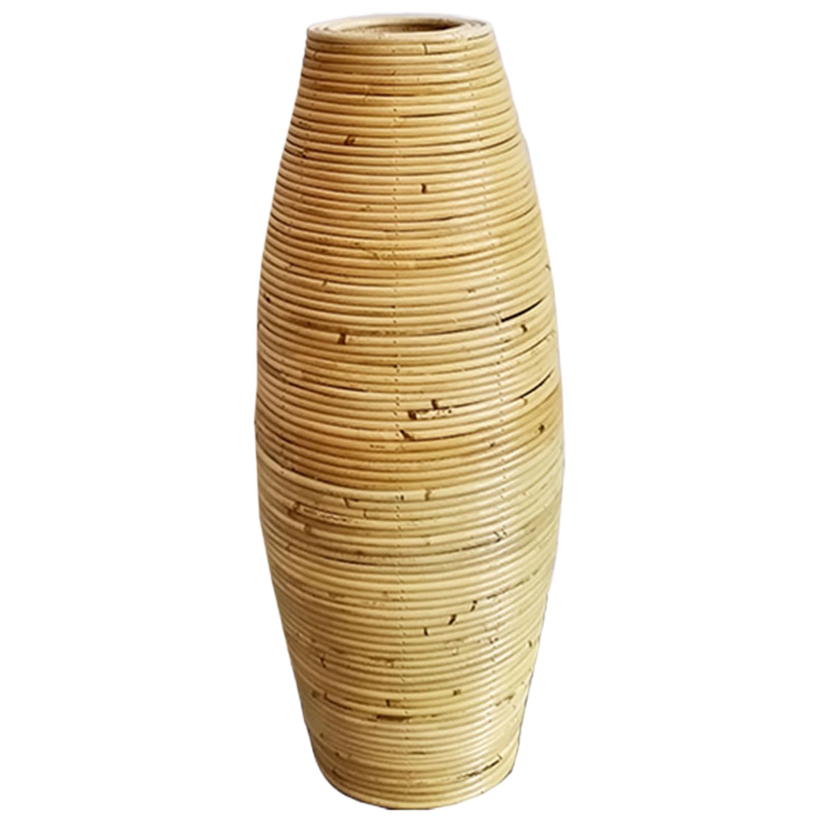 Wedhapy Floor Vase Rattan Vase, 19.7 inch Tall Floor, Woven Wicker for Home Decor, Artistic Decorative Dried Pampas Flower Vases for Bookshlef