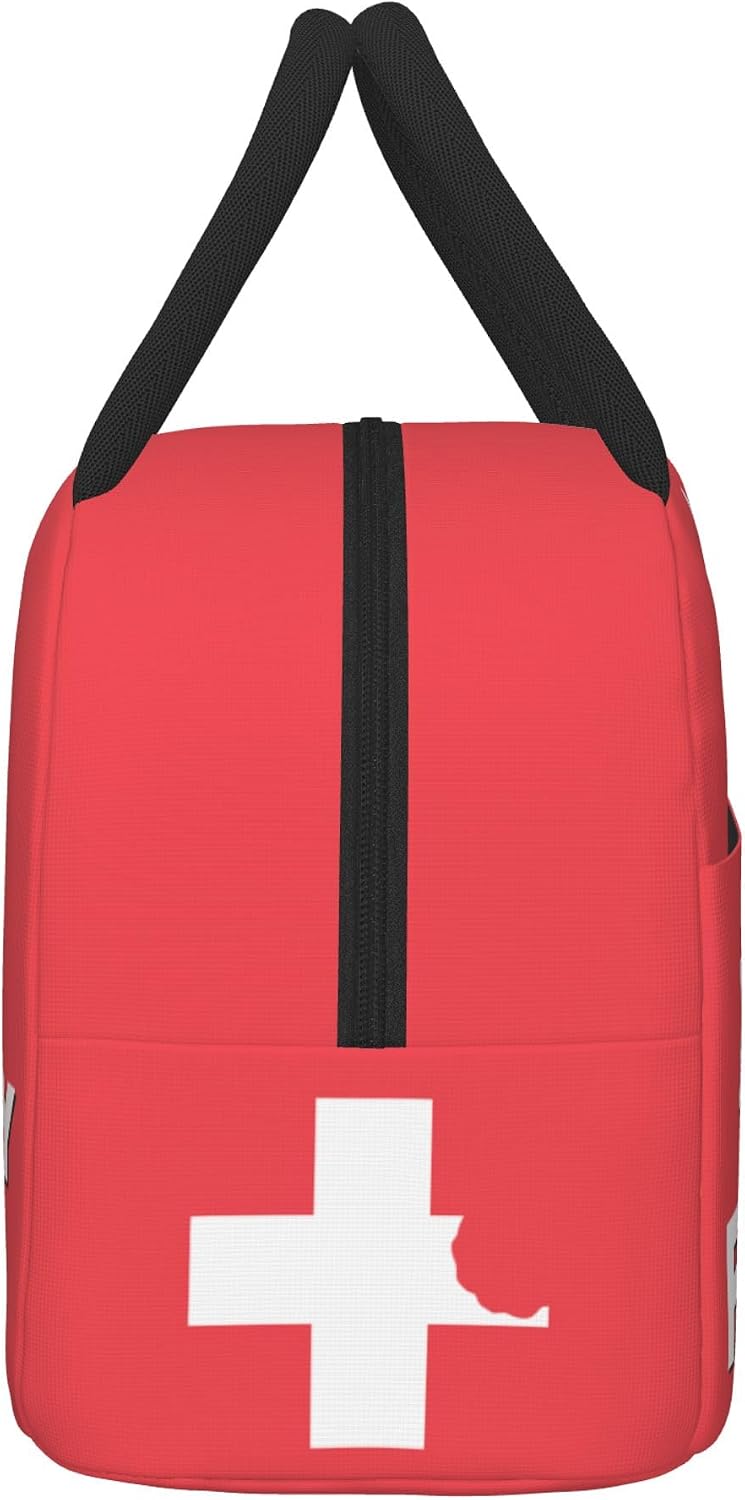 Funny Hangry First Aid Insulated Lunch Box-Emergency Snack Kit Portable Lunch Bag Reusable Lunch Tote for Women Men and Kids - Great Gag Gift image 3