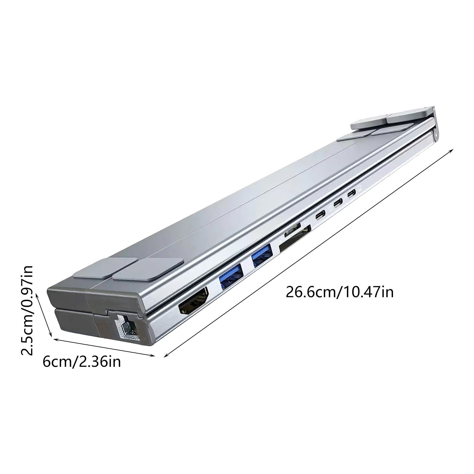 Docking Station per Laptop USB C 9 in 1 con Corpo in Alluminio