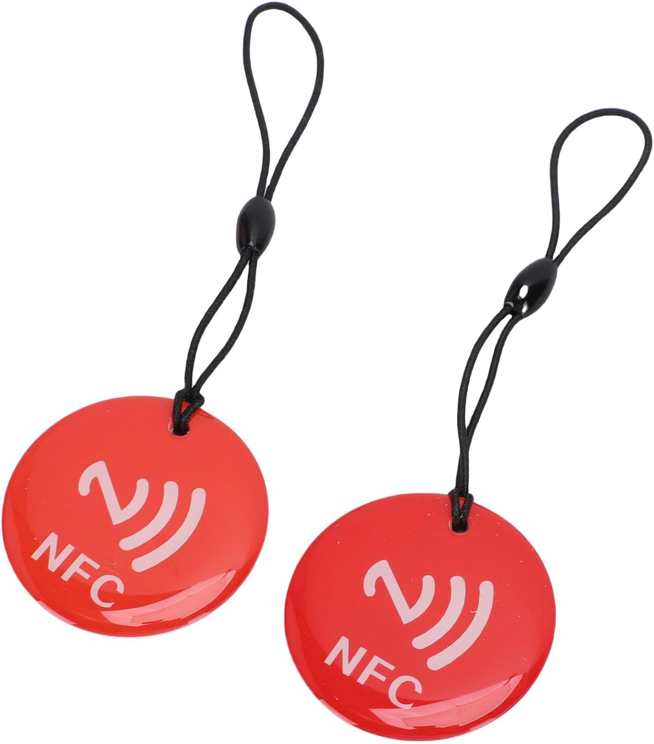 Generic Programowalny Brelok NFC Wodoodporny Układ Noico NTAG213 do Wszystkich Telefonów Komórkowych i Funkcji Inteligentnego Domu, 10 szt. Czerwony