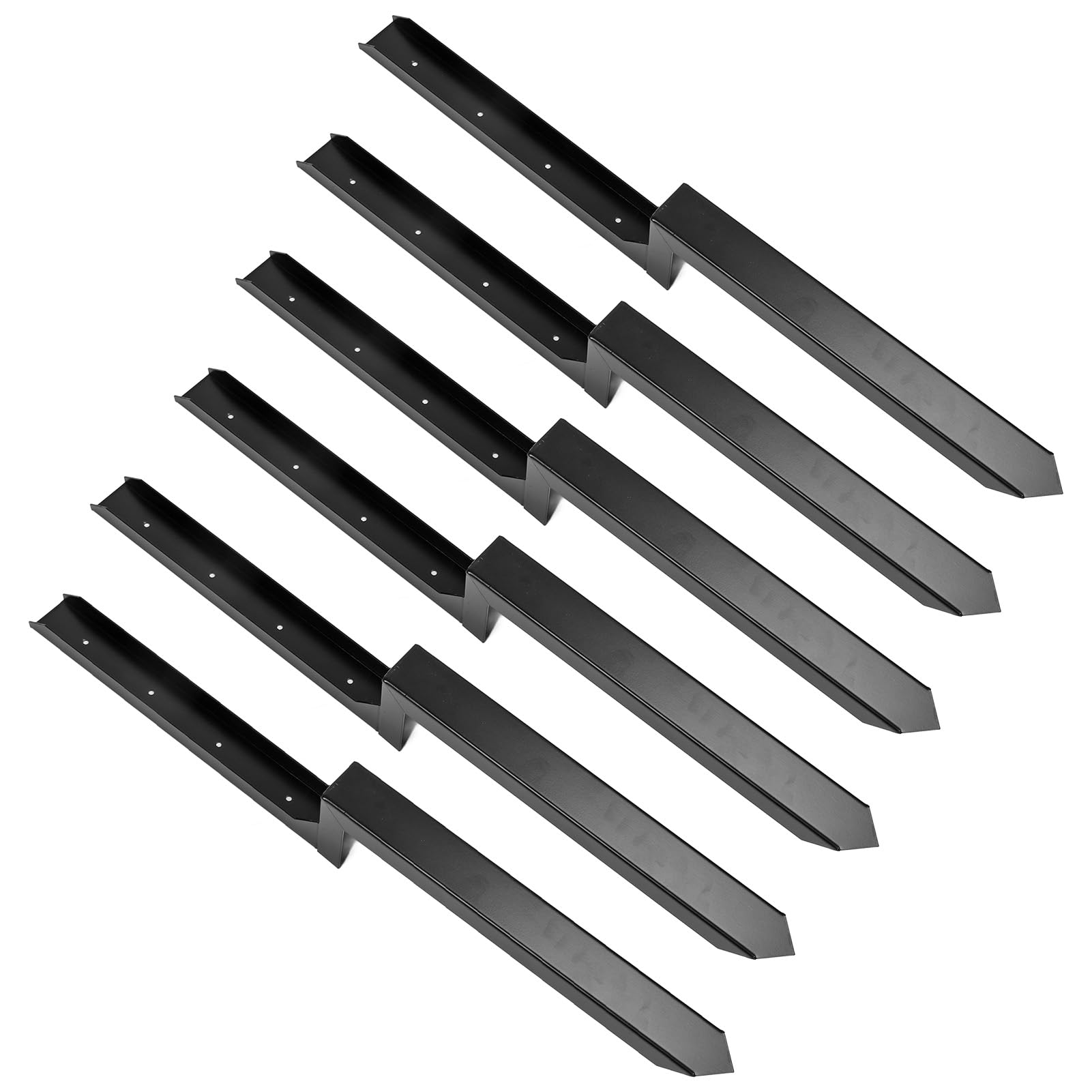 Kit de la Cerca de Acero Servicio Pesado, la Cerca en Forma H Picos con Soporte 3D, para Reparar una Valla Madera Rota Inclinada, Instalaci¨®n F¨¢cil (6 Paquetes)