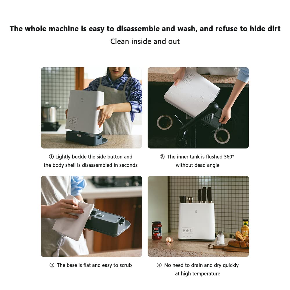 Tablero de Corte de Cuchillas Esterilizador, Secador de hogar Utensilios de Cocina Tablero de Corte de Rack, Cocina Multifuncional de Cocina Mueble de desinfección de Herramientas Limpiador