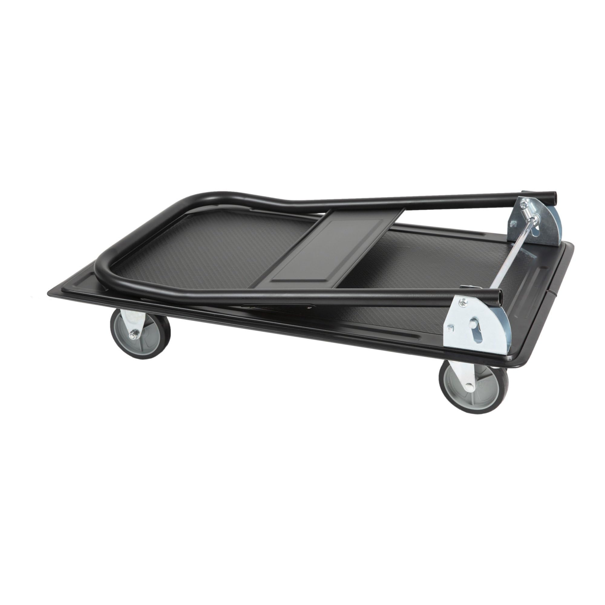 STIER Plattformwagen, Klappbar, Tragkraft 150 kg, Ladefläche 735 x 470 mm, Transporthilfe mit Lenkrollen, Rollwagen mit Antirutsch Beschichtung, stabil und sicher