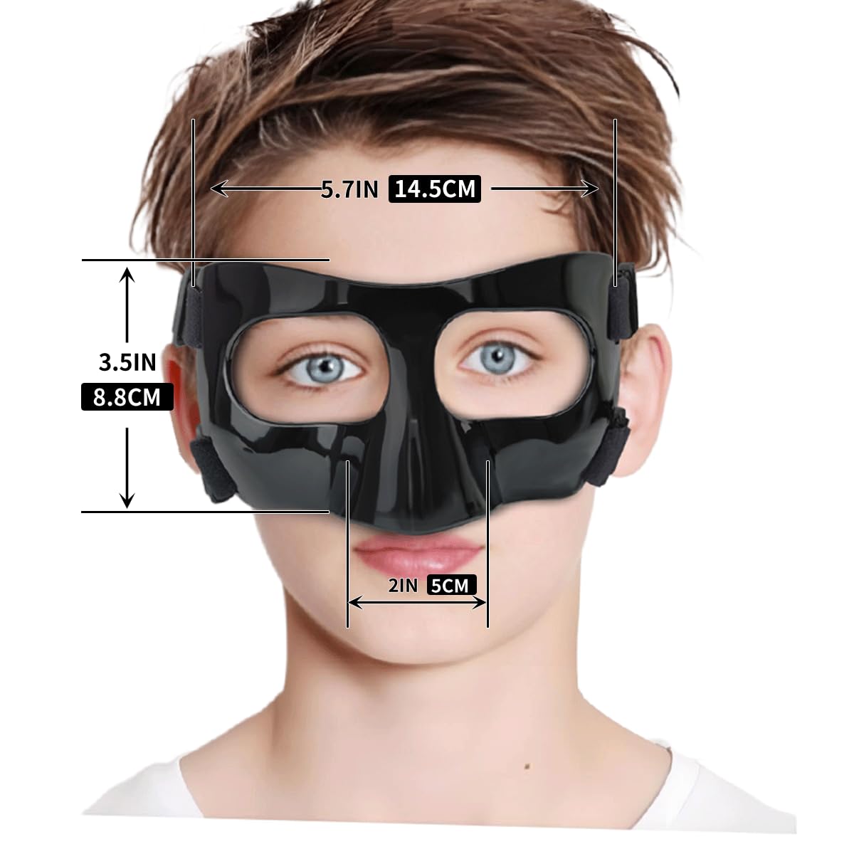 Masque Protection Nez Cassé - Réglable Et Rembourré - Pour Sport (basket, Football) - Adulte Et Ado