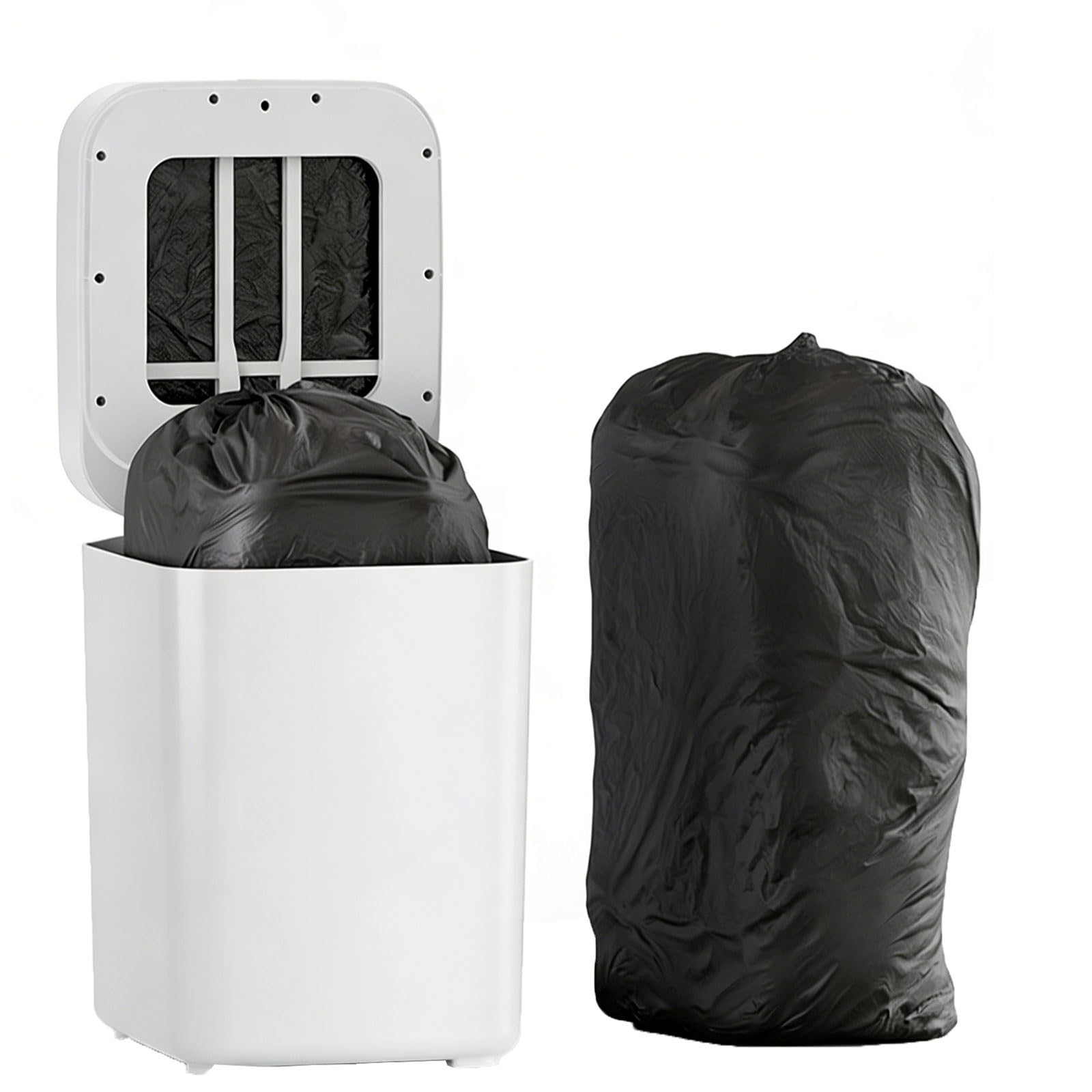 Poubelle auto-scellante 17 L et sans contact avec batterie rechargeable