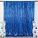 ShiDianYi 4FTx6FT-Sequin Backdrop, Shimmer Sequin Photo Booth Backdrop Sequin Photography Sequin Curtain for Xmas Decor (4FTx6FT, Royal Blue)