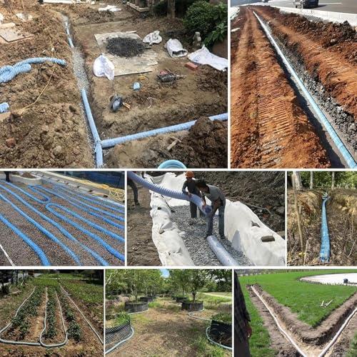 Tuyau d'évacuation français à infiltration douce pour un drainage efficace de pelouse - 3