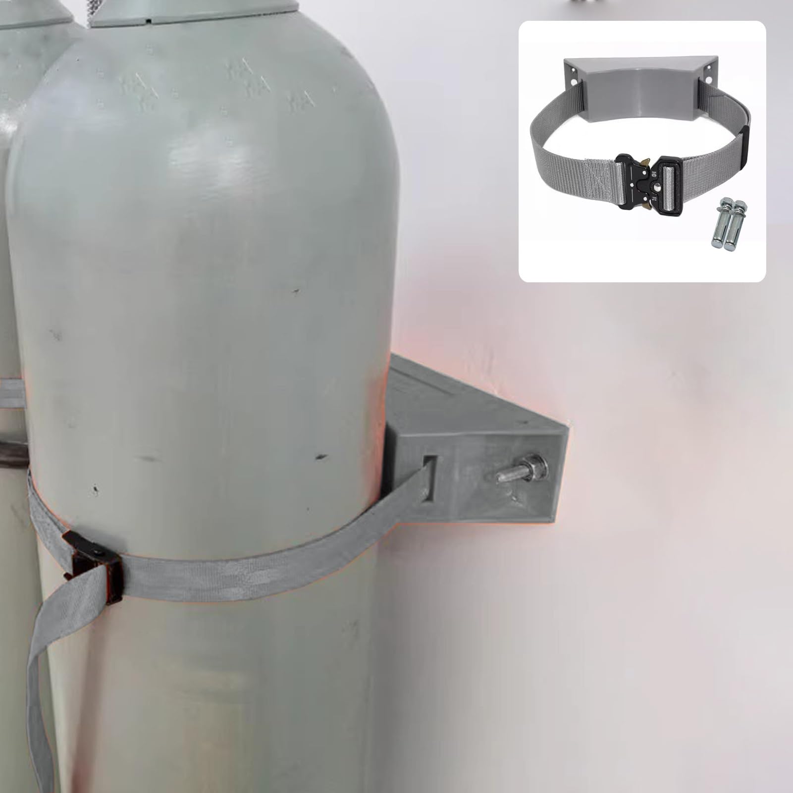 Wysoki wózek na butlę gazową ze stali na kółkach, wózek z tlenem z aluminium, do użytku wewnątrz i na zewnątrz, regulowany wózek ścienny do terapii tlenem, uchwyt na butlę z propanem, gaz