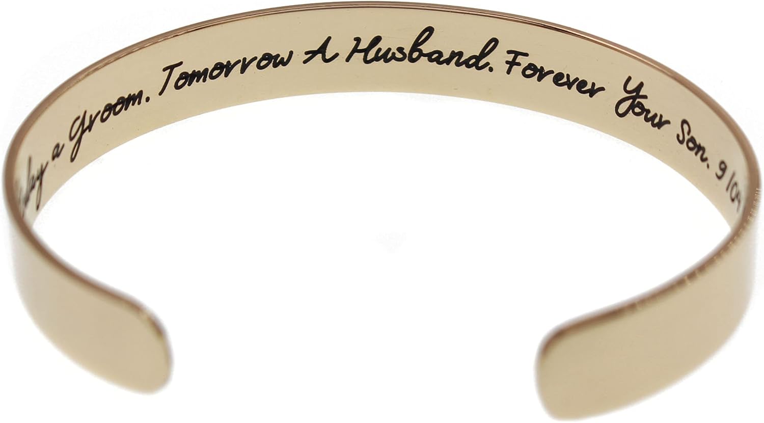 Mother of the Bride or Groom Personalized Hammered Finish Brass Cuff Bracelet