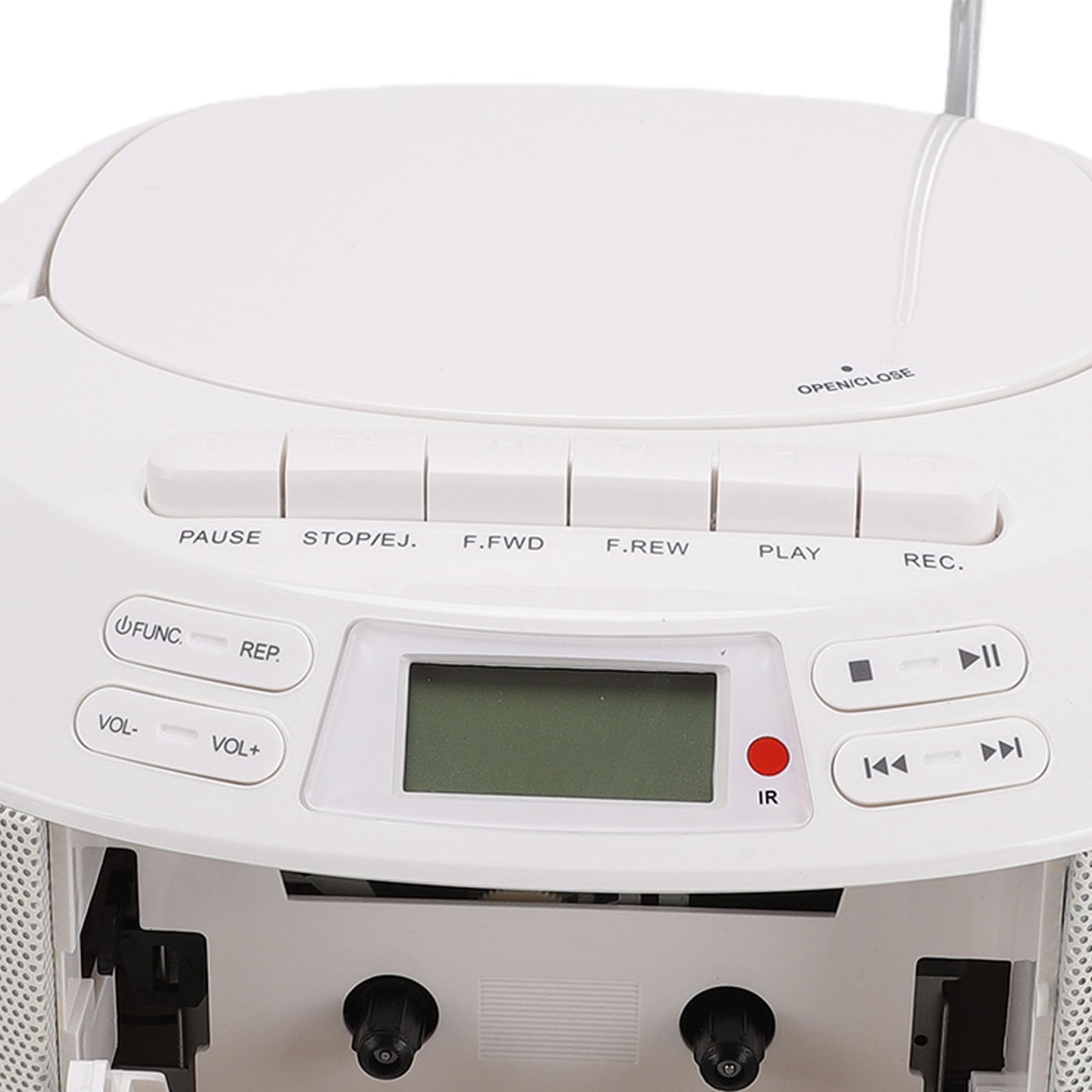 Dpofirs Reproductor Portátil de CD y Casete Bluetooth, Radio Am FM y Grabación en Cinta, for Hogar Exteriores Cocina (White)
