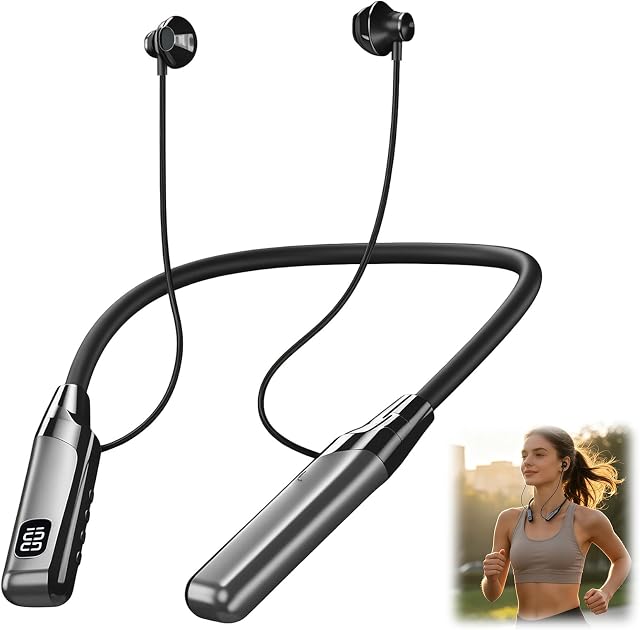 Auriculares Deportivos Bluetooth 5.3 con Banda para el Cuello