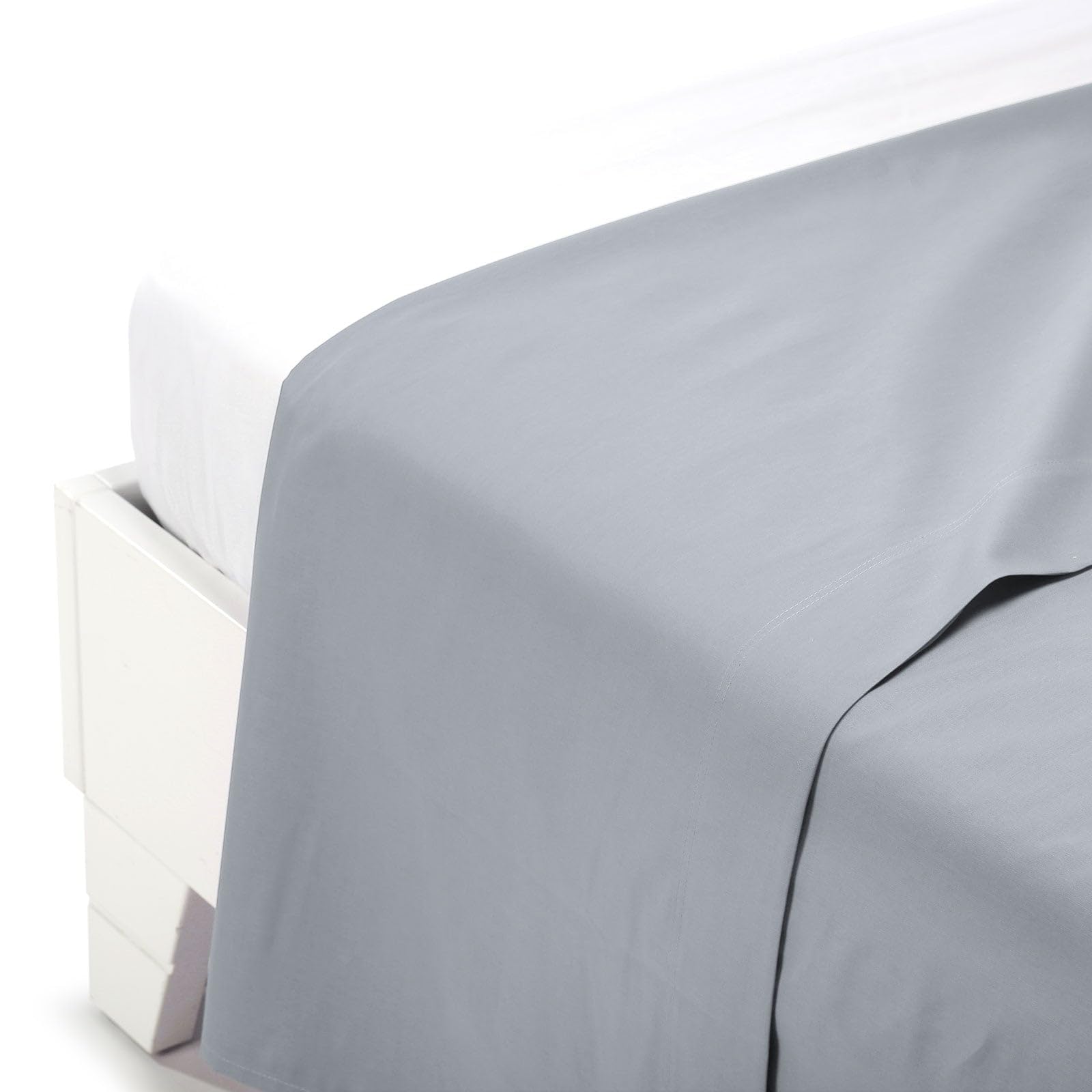 Caleffi Cotton Plain Top Sheet, Silver, Double