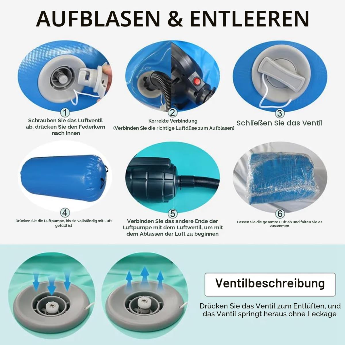 Air Rolle Turnen GymnastikMatte 60 75 90 CM Aufblasbare Air Barrel Gymnastik Tumbling Matte mit Pumpe für Handfeder Hinten Training/Heimgebrauch/Yoga/Fitness…