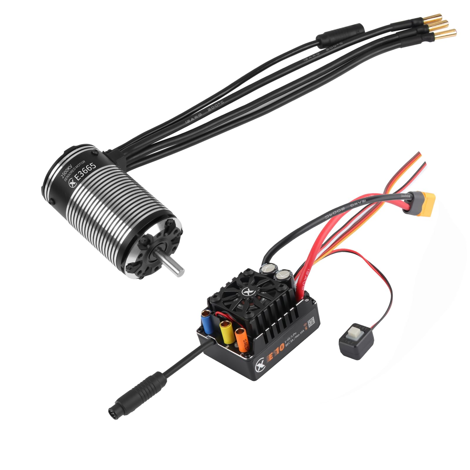 Amazon.com: XC E10 2-4S Sensored Brushless ESC And E3665 4S 2500KV