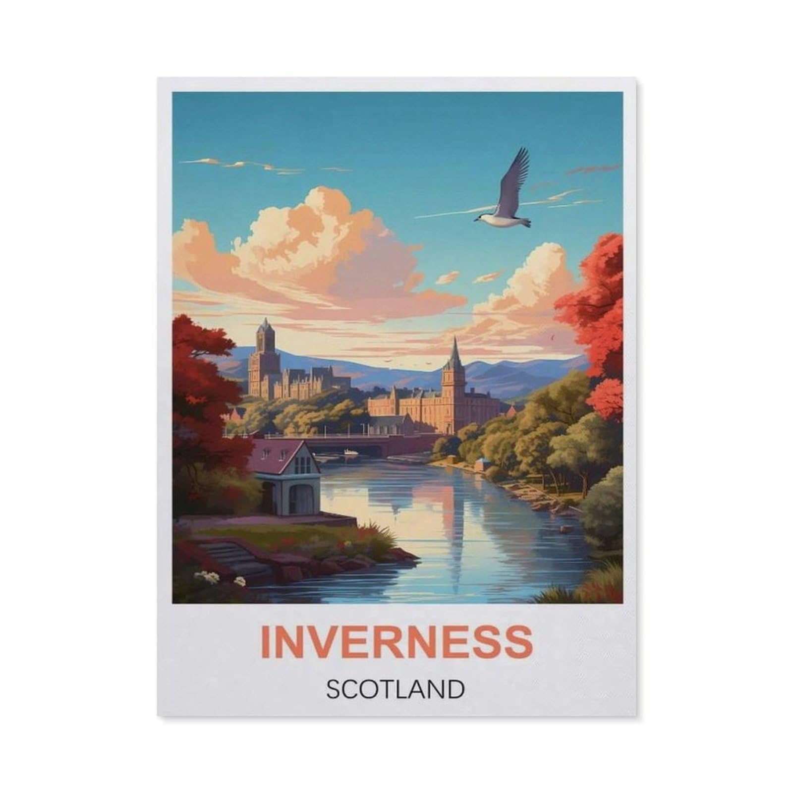 BEAYODKP 5D Diamond Painting Set ，Inverness Scotland（50 x 60 cm）