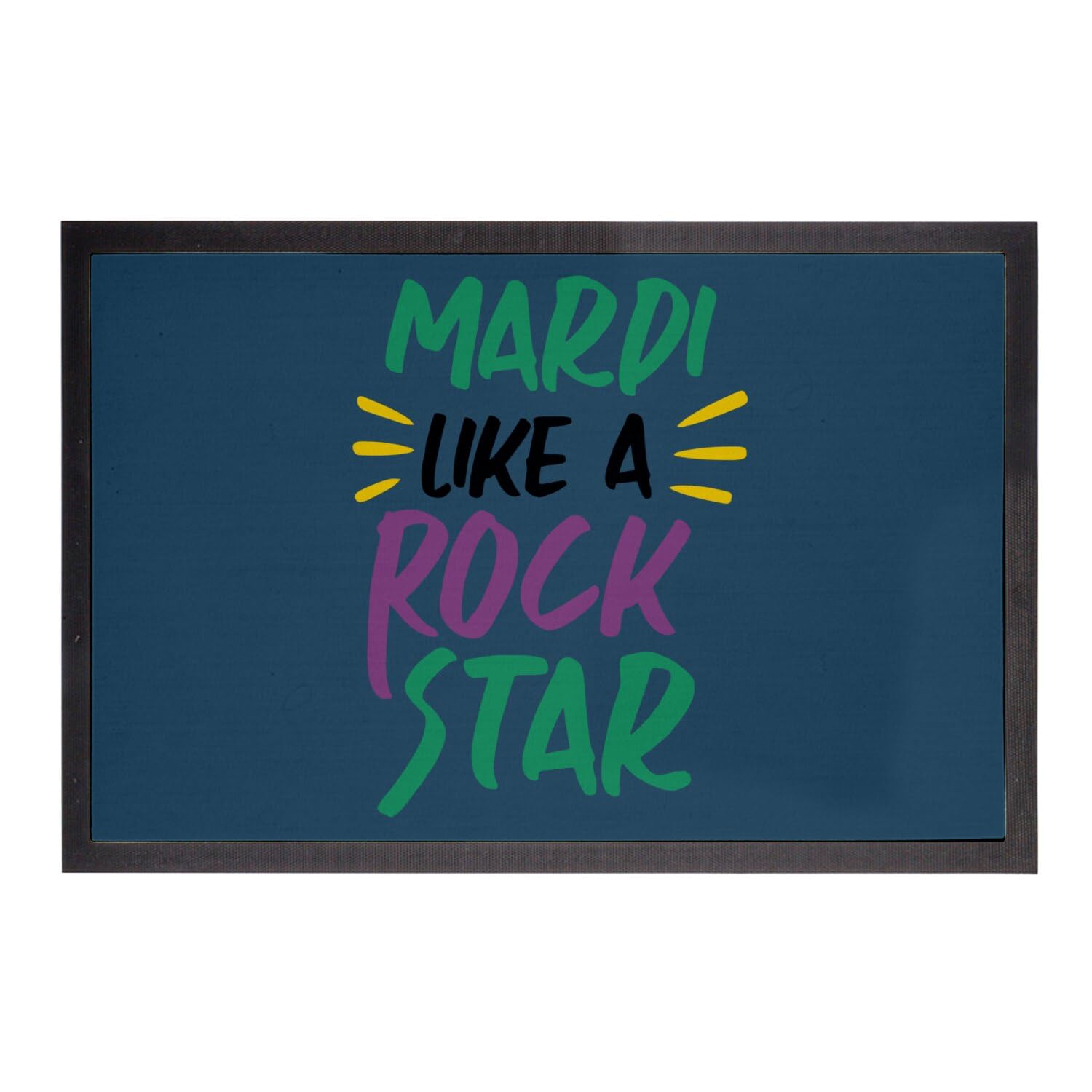 Paillasson Bleu esprit Rock Star pour maison chaleureuse
