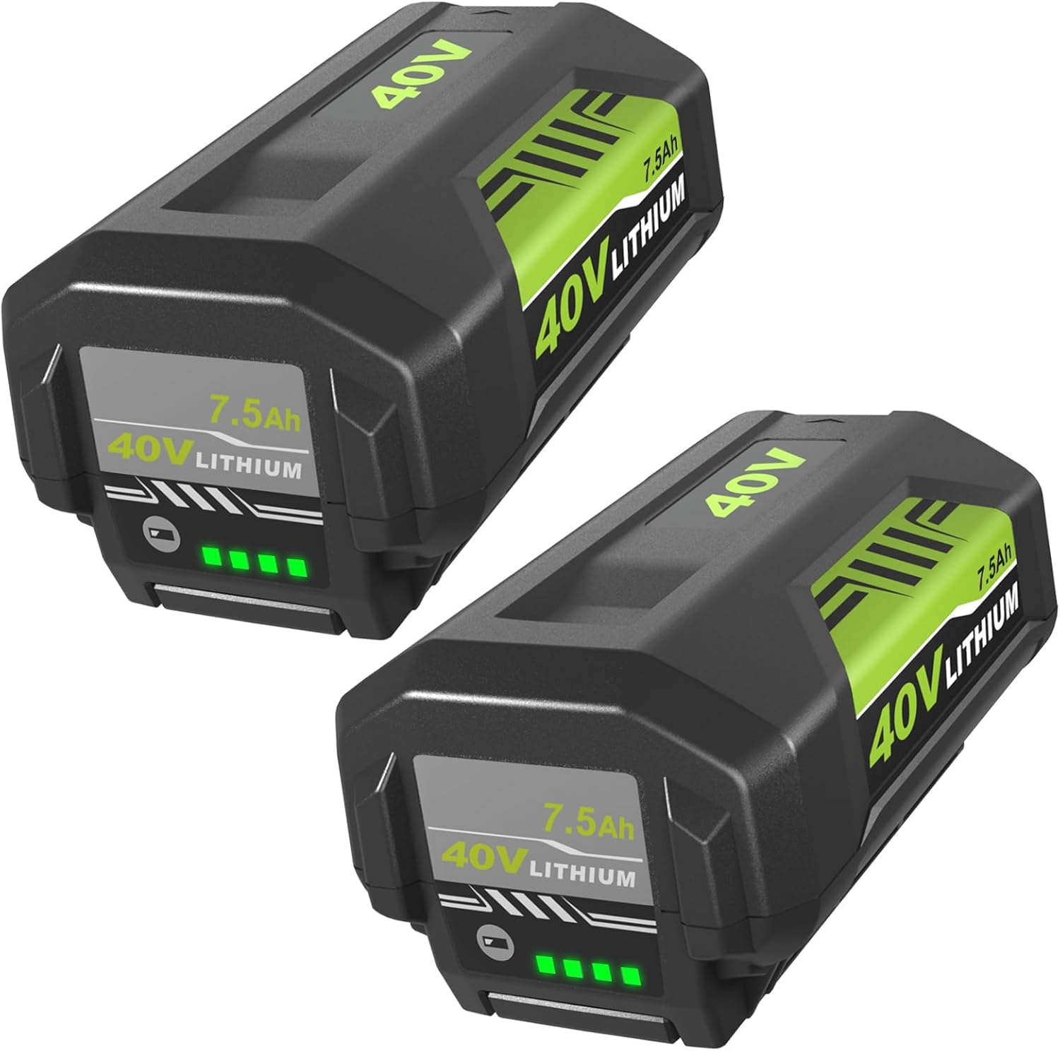2Pack 40v Upgraded 7500mAh OP4026A Replacement for Ryobi 40V Battery 7.5Ah Compatible with Ryobi 40 Volt Battery Lithium OP4040 OP40201 OP4050A OP4015 OP40261 OP4030 OP40401 OP4060 Power Tools(2Pack)