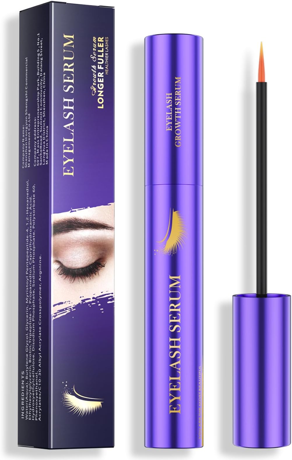 Lash Serum - 8ml Rapid Eyelash Growth Serum for Thickness, Stronger, Healthier Lashes & Brows - Vegan & Cruelty-Free