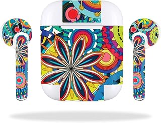 MightySkins Skin Compatible with Apple AirPods 2 (2019) - Flower Wheels | Protective, Durable, and Unique Vinyl Decal wrap Cover | Easy to Apply, Remove, and Change Styles | Made in The USA