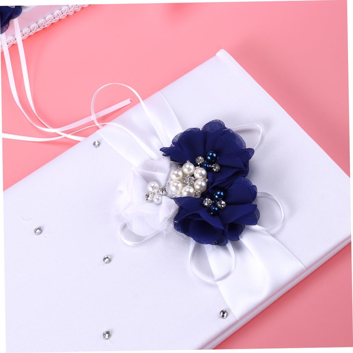 DECHOUS Wedding Supplies Set Ring Pillow Flower Basket 20x20cm Notebook Pen Holder Perfect for Bride Flower Girl Floral Design