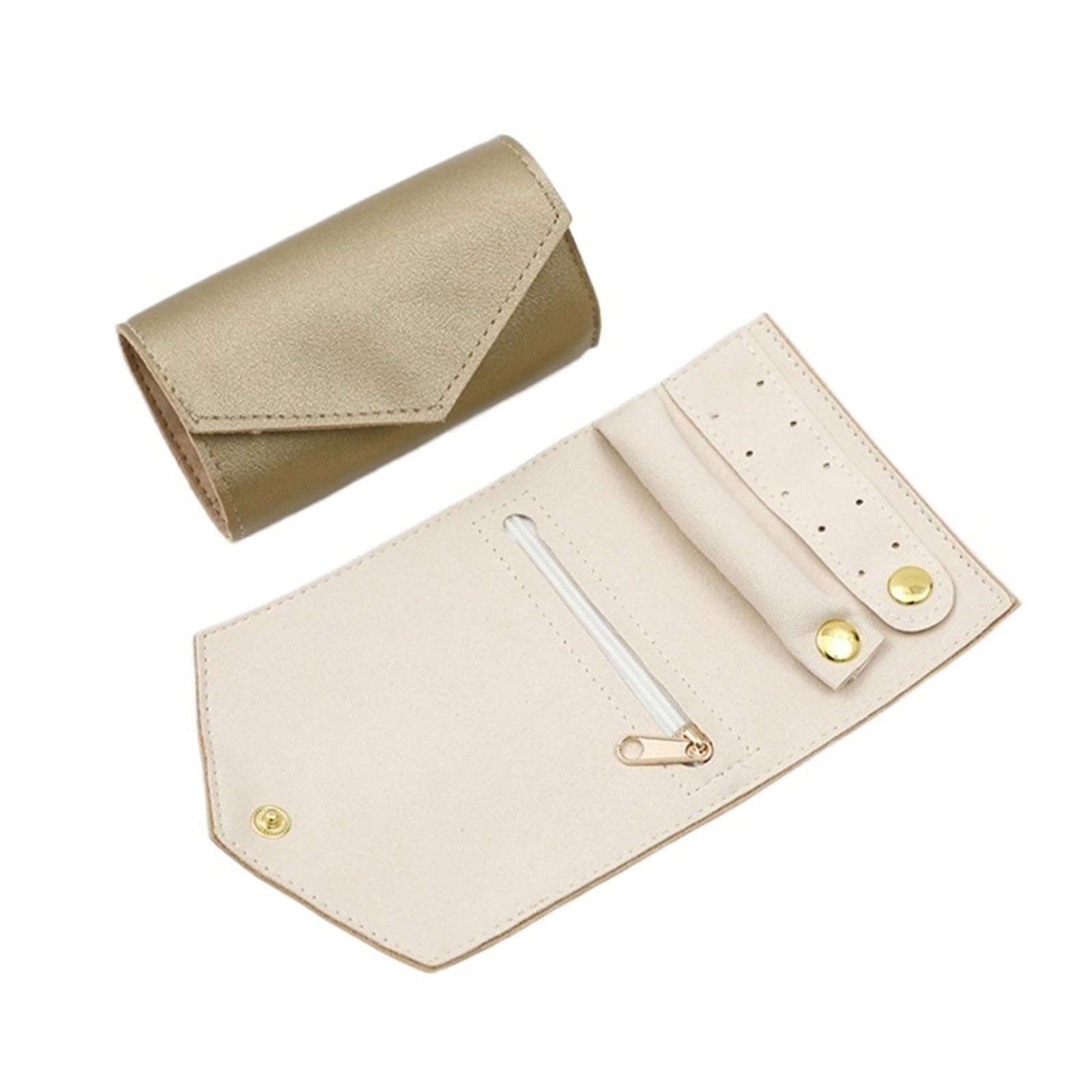 RRYPBOVG Jewelry Storage Bag 2pcs Jewelry Organizer Roll Up Bag Case Travel Portable Bracelet Ring Necklaces Earring Display Pouch Storage