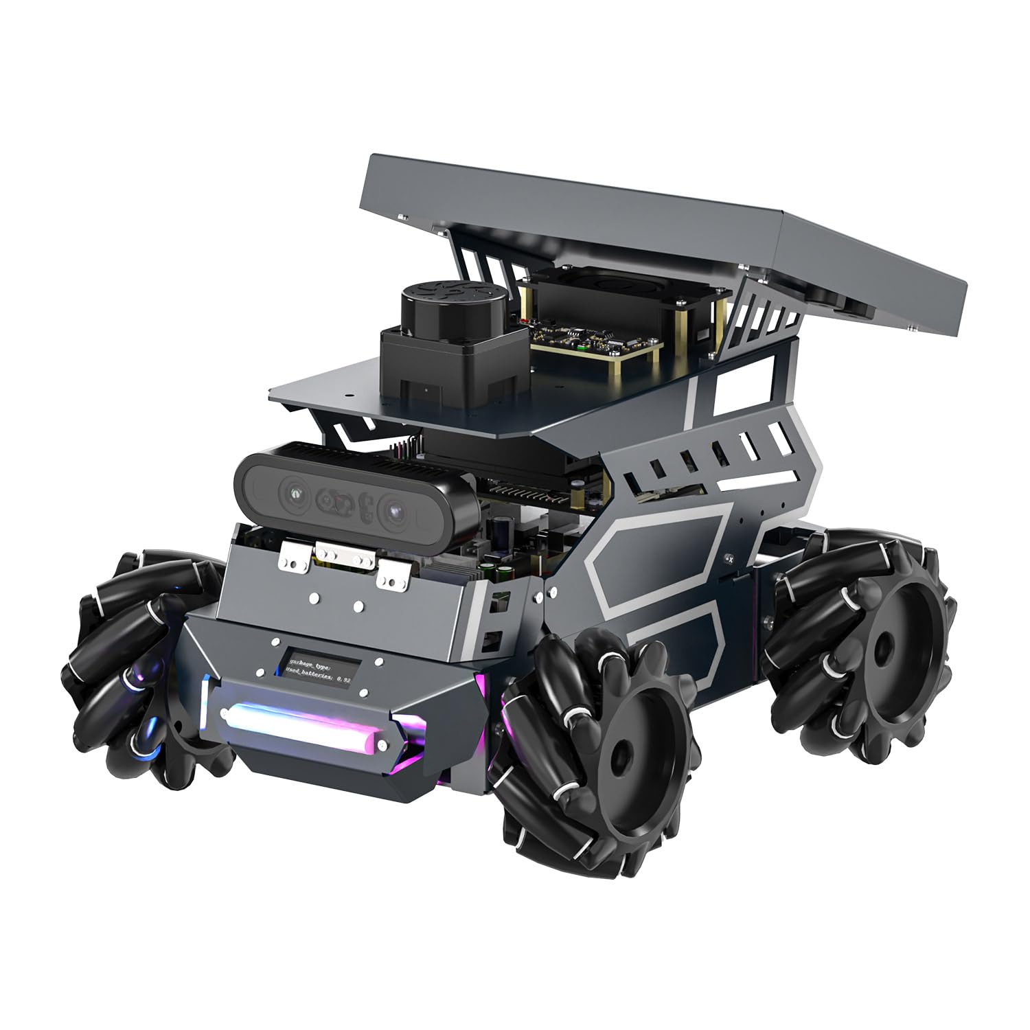 Yahboom ROS2 Robotic for Raspberry Pi 5, AI Large Language Models AI Vision Data,3D SLAM Navigation Supports ROS2 Python Education, ROS Development
