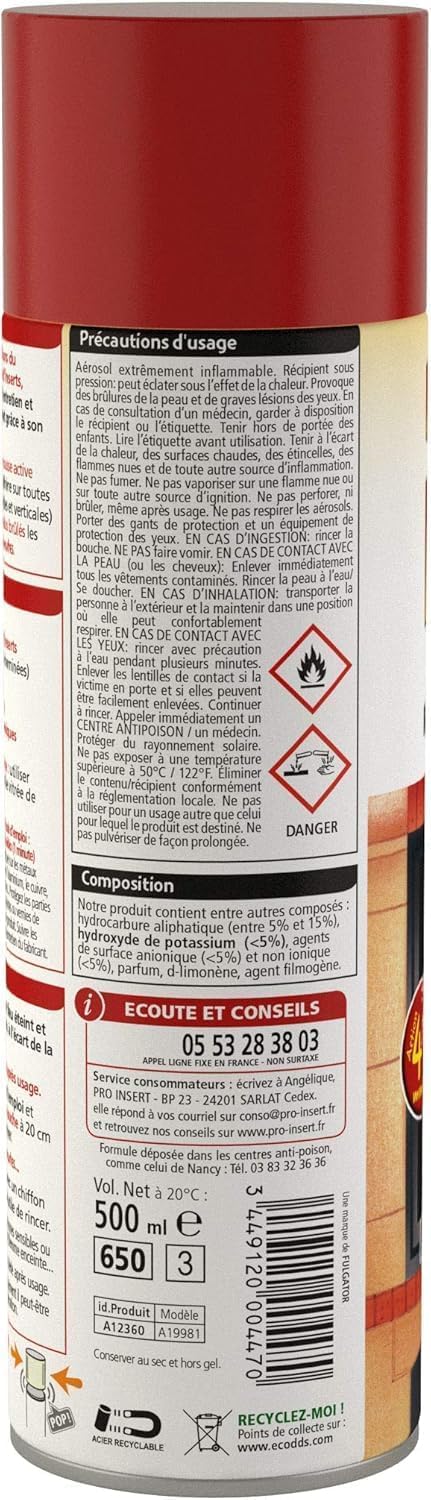 Fulgator - PRO INSERT - Mousse décapante Vitres inserts - Lot de 2 x 500 ML - Fabriqué en France