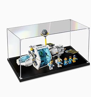 Acrylic Display Case Compatible with Lego 60349 Lunar Space Station Building Block Model Clear Dust Box Cover Collectibles Protective Case -Models are not Included (2mm)