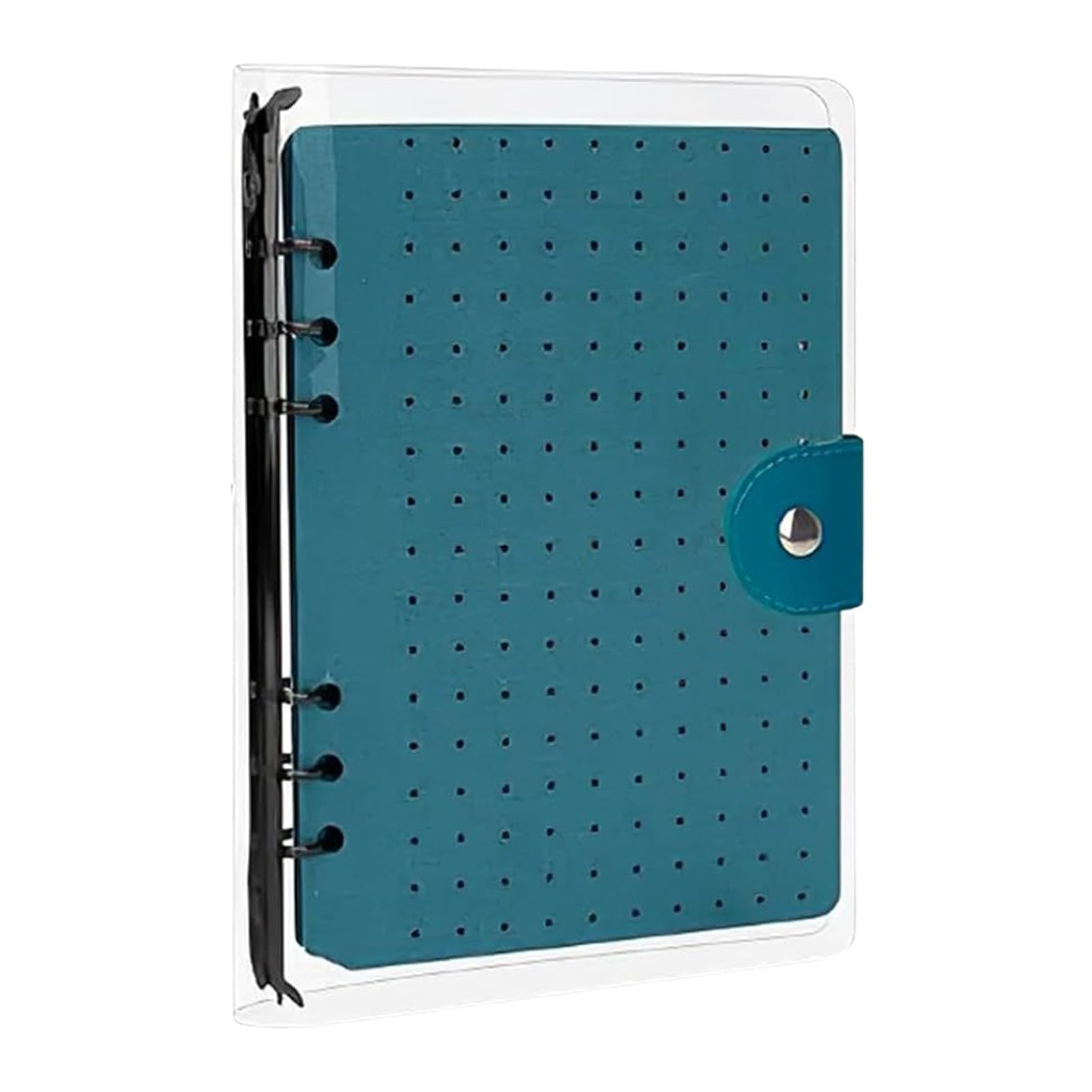ZhzeYun Brooch Display Book Portable Pin Organizer 8 Pages Enamel Pin Display with Clear Cover Felt Trading Binder for Brooch Collectors Replaceable Pages Lightweight Storage Portfolio Lake Blue