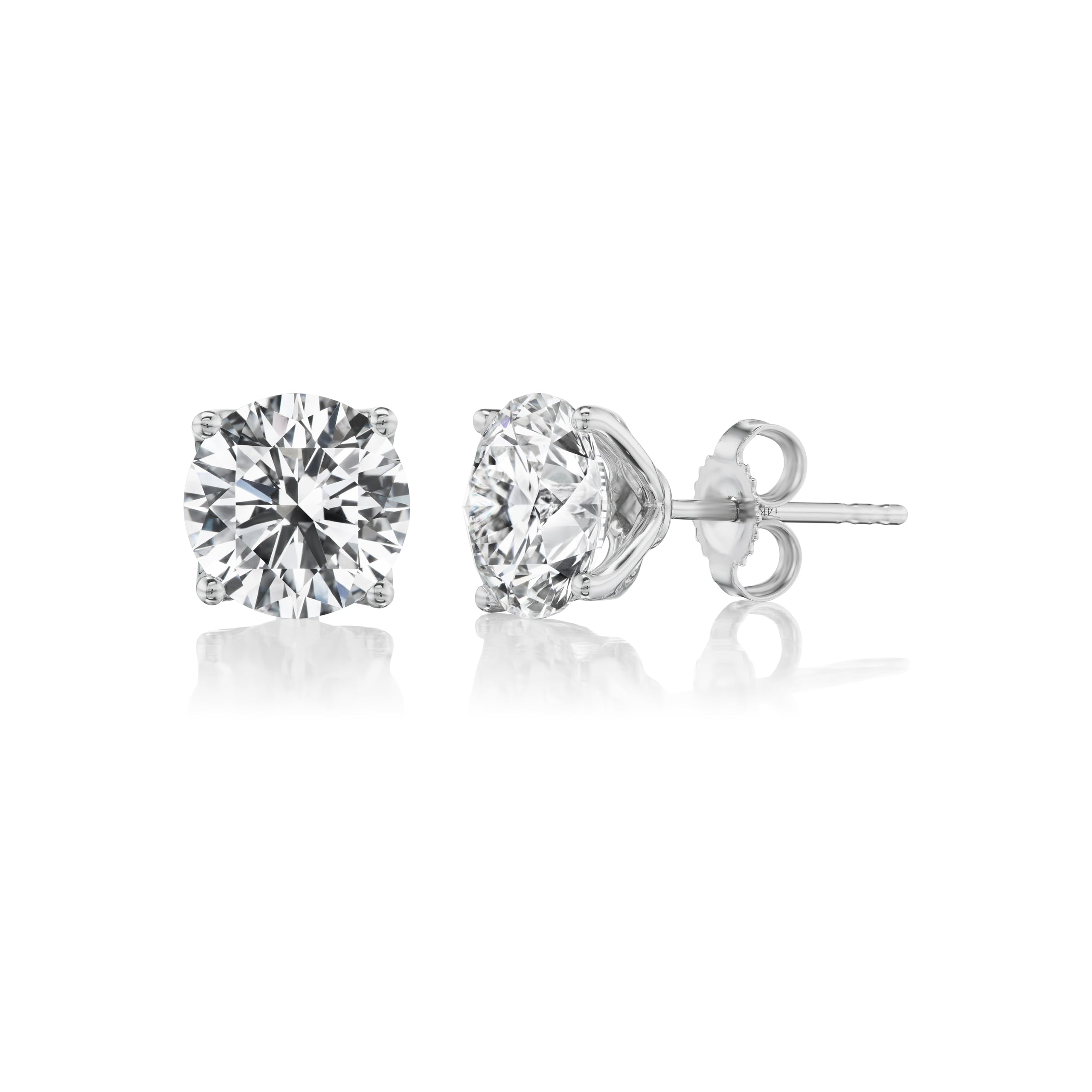 Sponsored Ad - 1/2 to 4 Carat Lab Grown Diamond Round Stud Earrings for Women I 14k Gold Earrings (G-H, VS1-VS2, 0.50 to 4.00 cttw) 4-Prong Brilliant Cut Diamond I Push Back Studs by Carbon Atelier