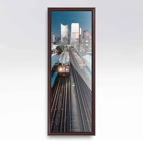 Miniatura 5 de Marco ejecutivo de madera maciza marrón ejecutivo de 7 x 28 pulgadas de ancho de 1.25 pulgadas  Profundidad interior de 0.5 pulgadas  Marco de fotos