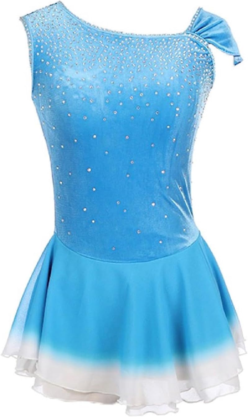 Girls' Figure Skating Clothing Handmade Ice Roller Skating Dress for Stage Performance