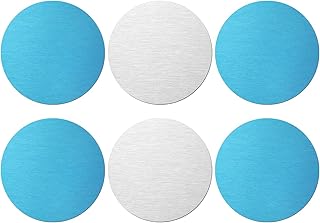 6pcs Under Cabinet Lights Magnetic Sticky, Metal Replacement Magnetic Strips with Adhesive Backing Magnet Lights Strip for Magnetic LED Lights & Under Counter Lights (Round)