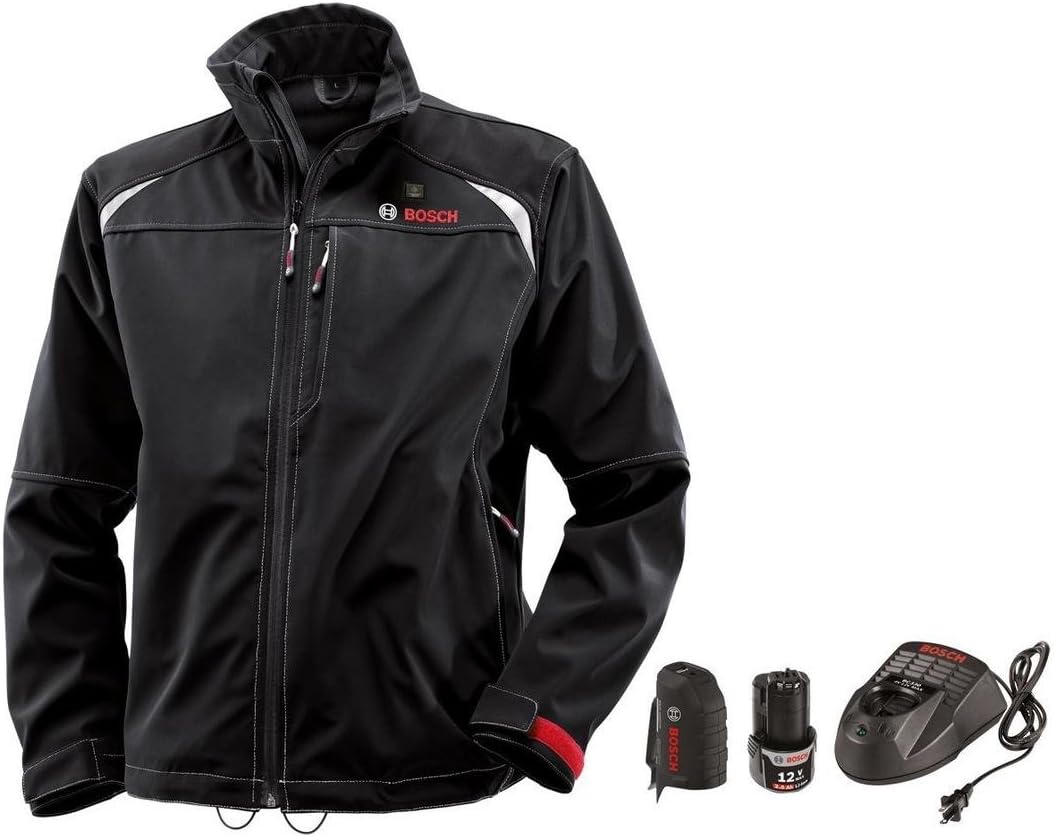 Bosch GHJ12V10L 12V Max Heated Jacket Kit with Portable Power Adapter