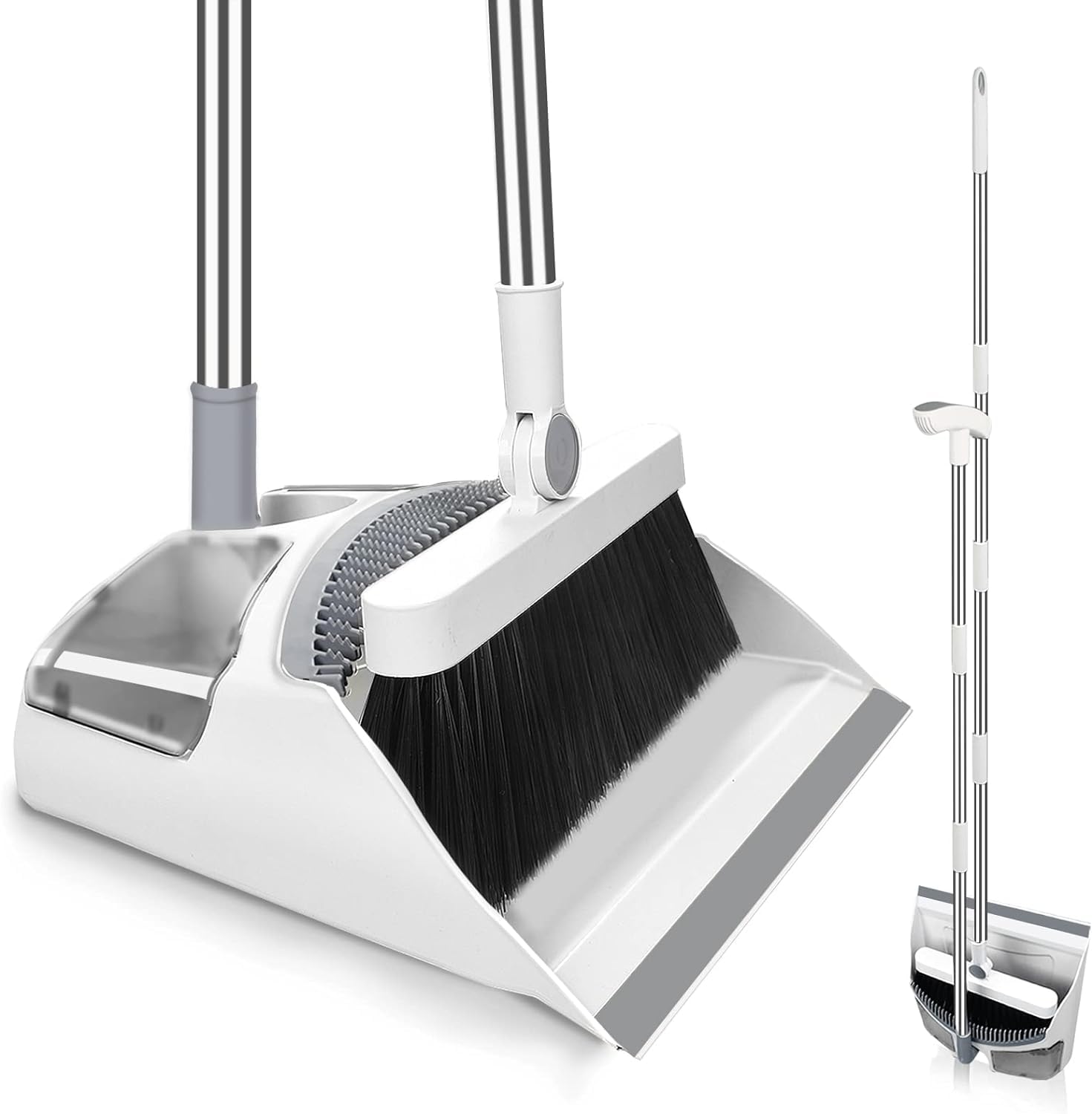 TONSYL Broom with Dustpan Combo Set, Long Handle Broom and Dustpan Set for Home Lightweight, 180° Rotating Broom & Standing Dust Pan with CombTeeth for Kitchen Room Office Lobby Floor Cleaning (B0CQWLVSF2) Amazon Price History, Amazon Price Tracker