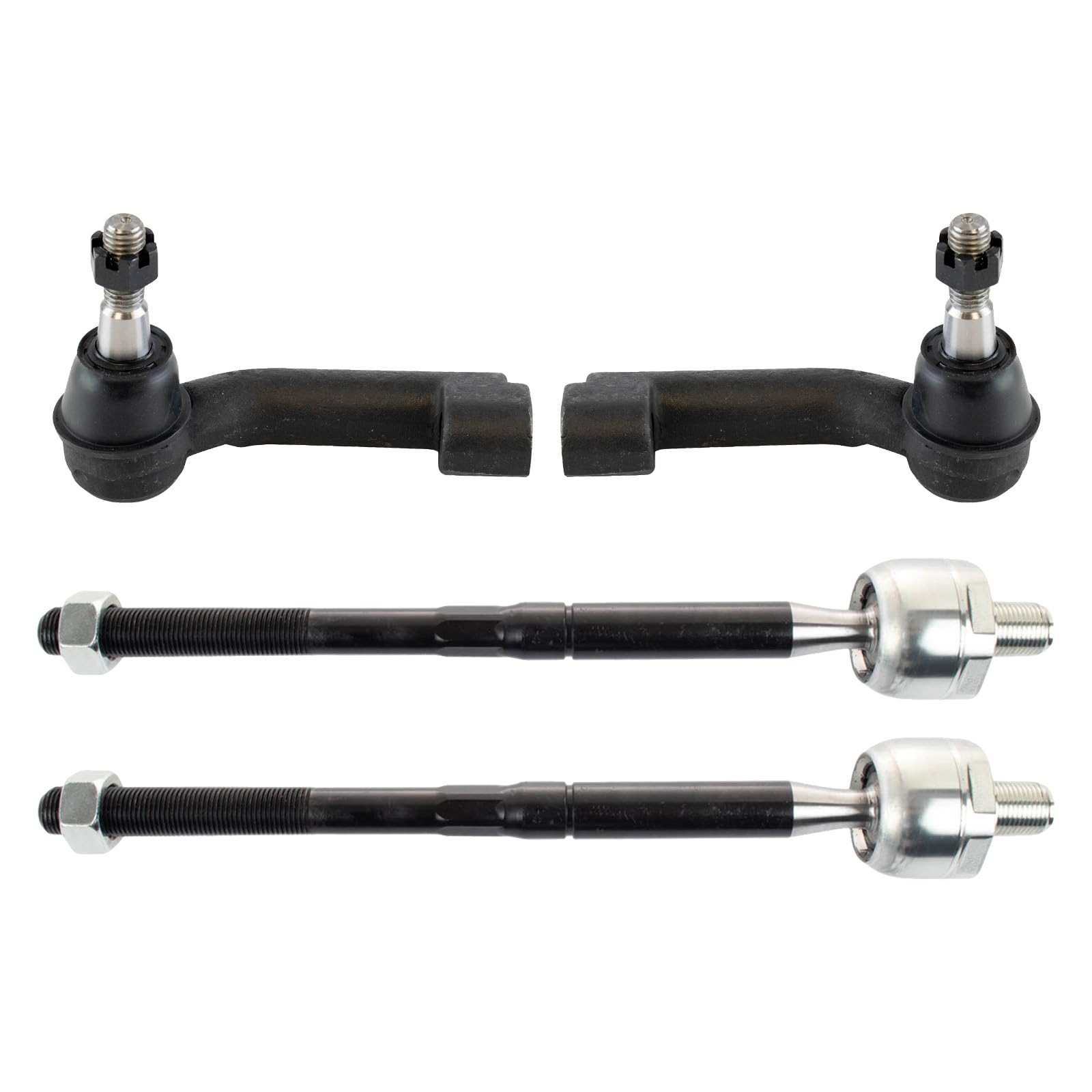 TRQFront Inner and Outer Tie Rod Set Compatible with 2015-2021 Ford Expedition 2015-2020 F-150 Lincoln Navigator