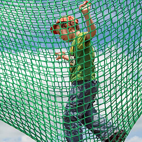 Climbing Net for Kids and Adults-Playground Play Safety Net-Climbing Cargo net-Tree House Accessories(6.5' x 9.8') Green