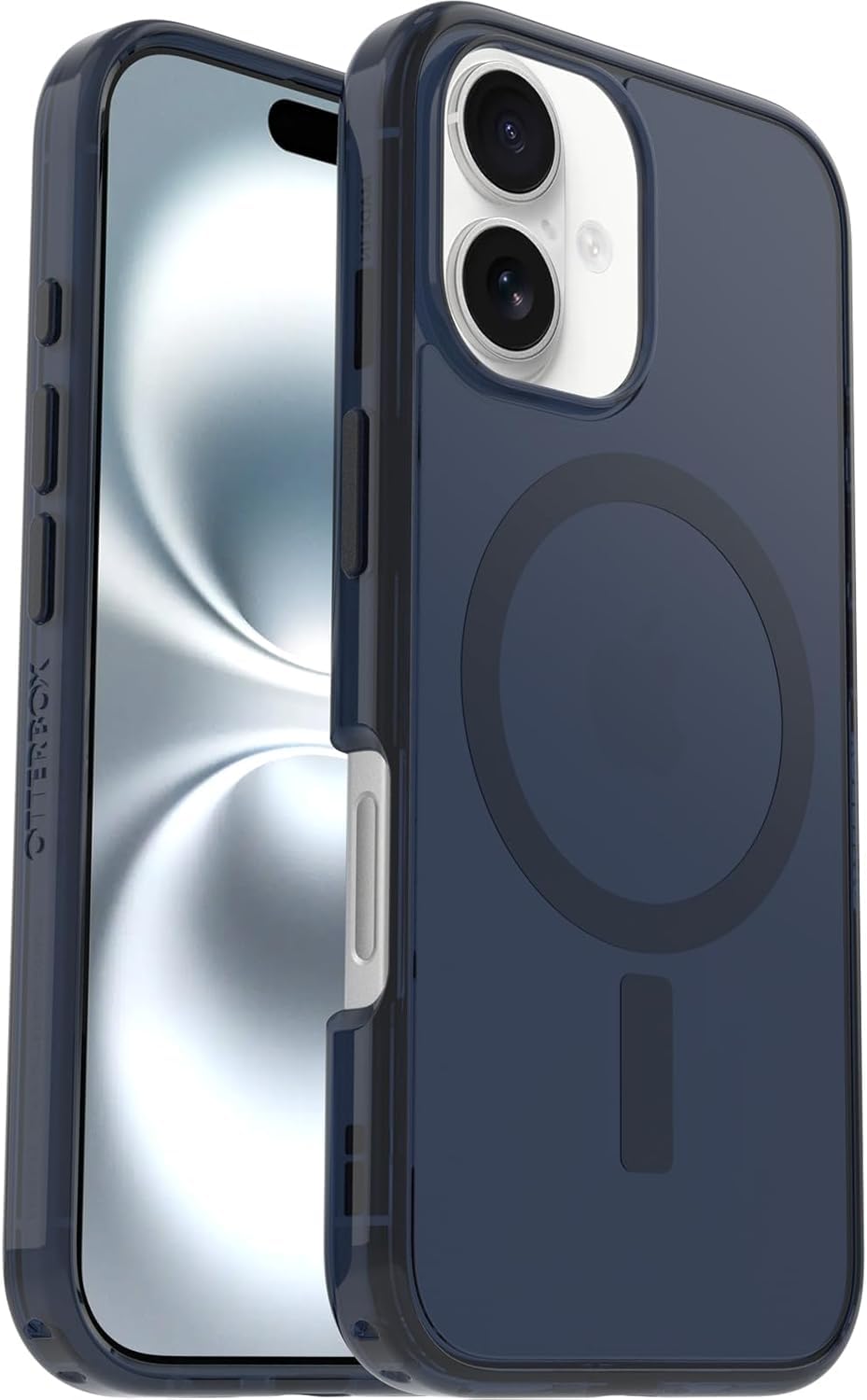 OtterBox iPhone 16 (Only) - Symmetry Clear Series+ Case - Baby Blue Jeans (Blue) - Snaps to MagSafe - Ultra-Sleek - Raised Edges Protect Camera &amp; Screen - Non-Retail Packaging