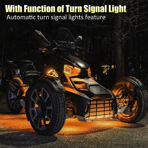 Image of SUNPIE 18PCS Bright Motorcycle LED Underglow Kit w /Brake&Turn Signal, 12V Waterproof Multi-Color RGB LED Strips Motorcycles Lights for Harley Honda Kawasaki Suzuki