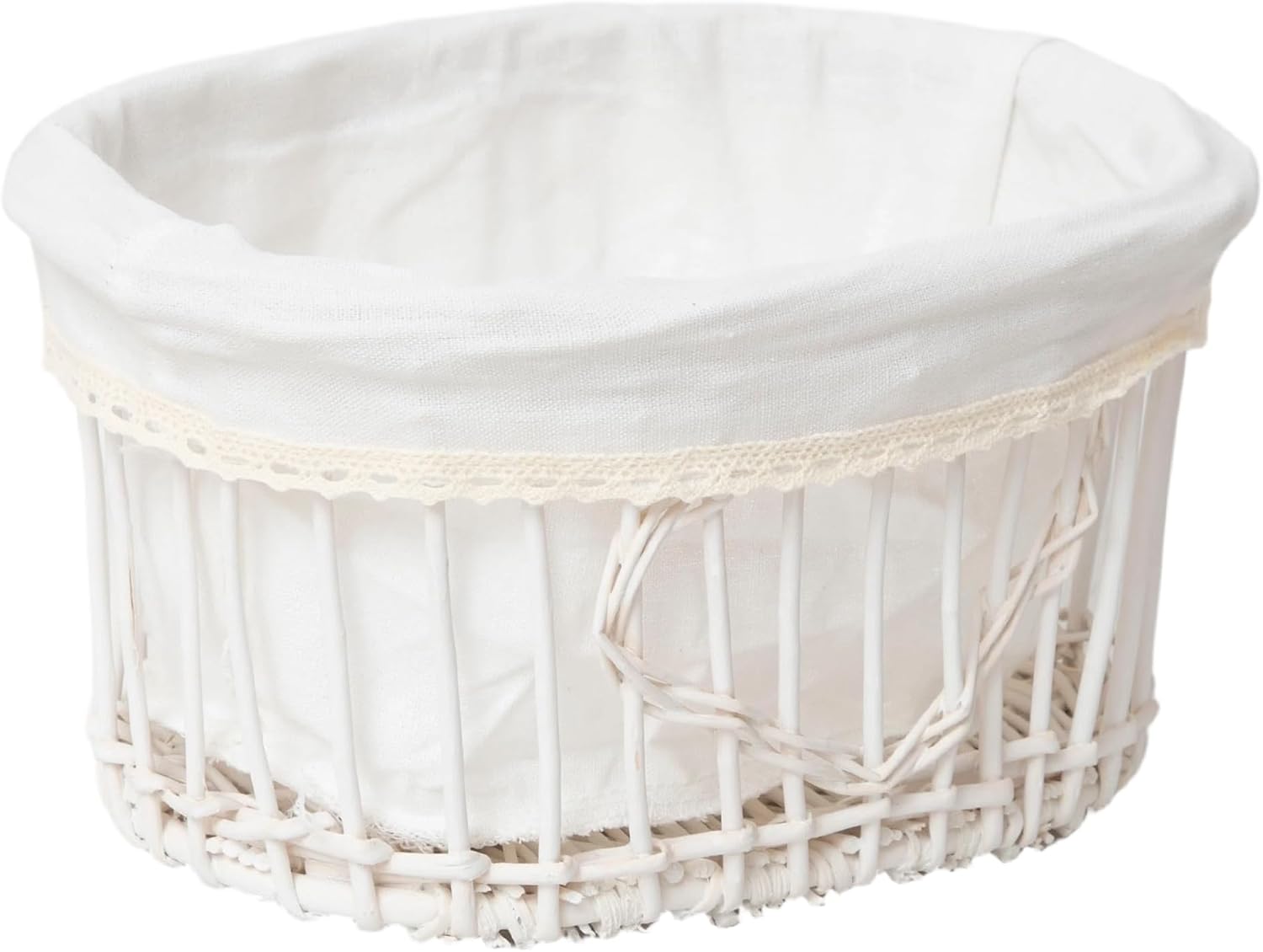 White Wedding Basket, Medium Decor Organizer