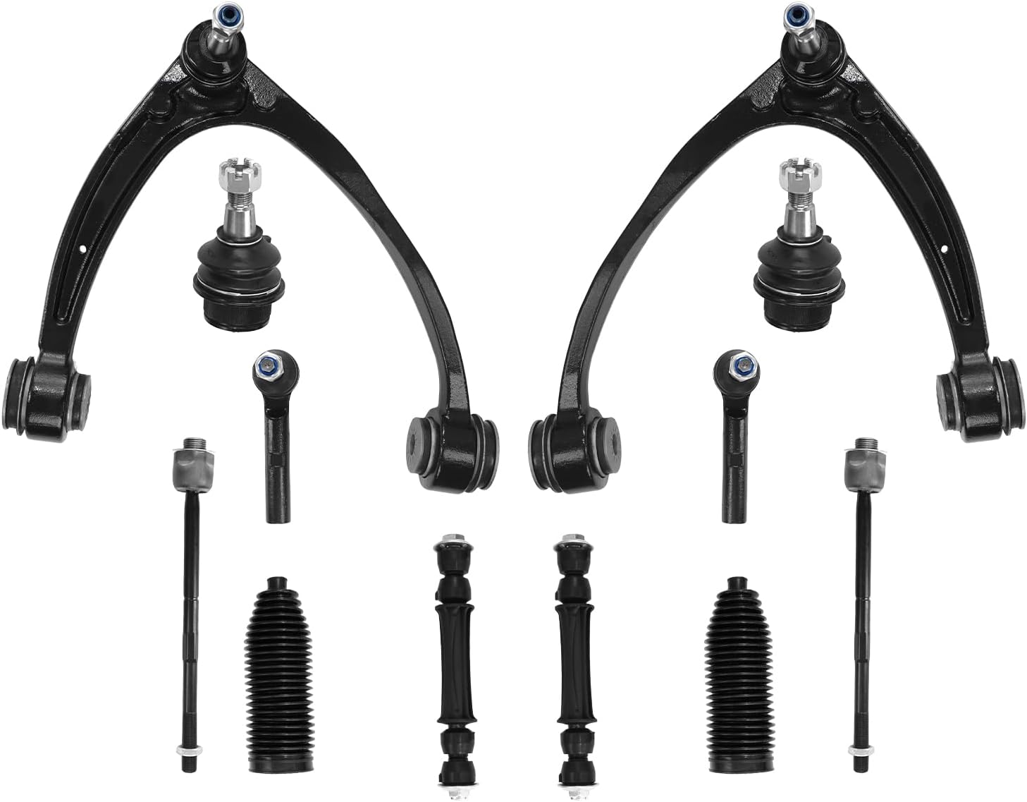 12pcs Front Suspension Upper Control Arm Lower Ball Joint Sway Bar Link Tie Rod End Fit for Chevy Silverado 1500 GMC Sierra 1500 Suburban 1500 Tahoe Avalanche Yukon XL Cadillac Escalade