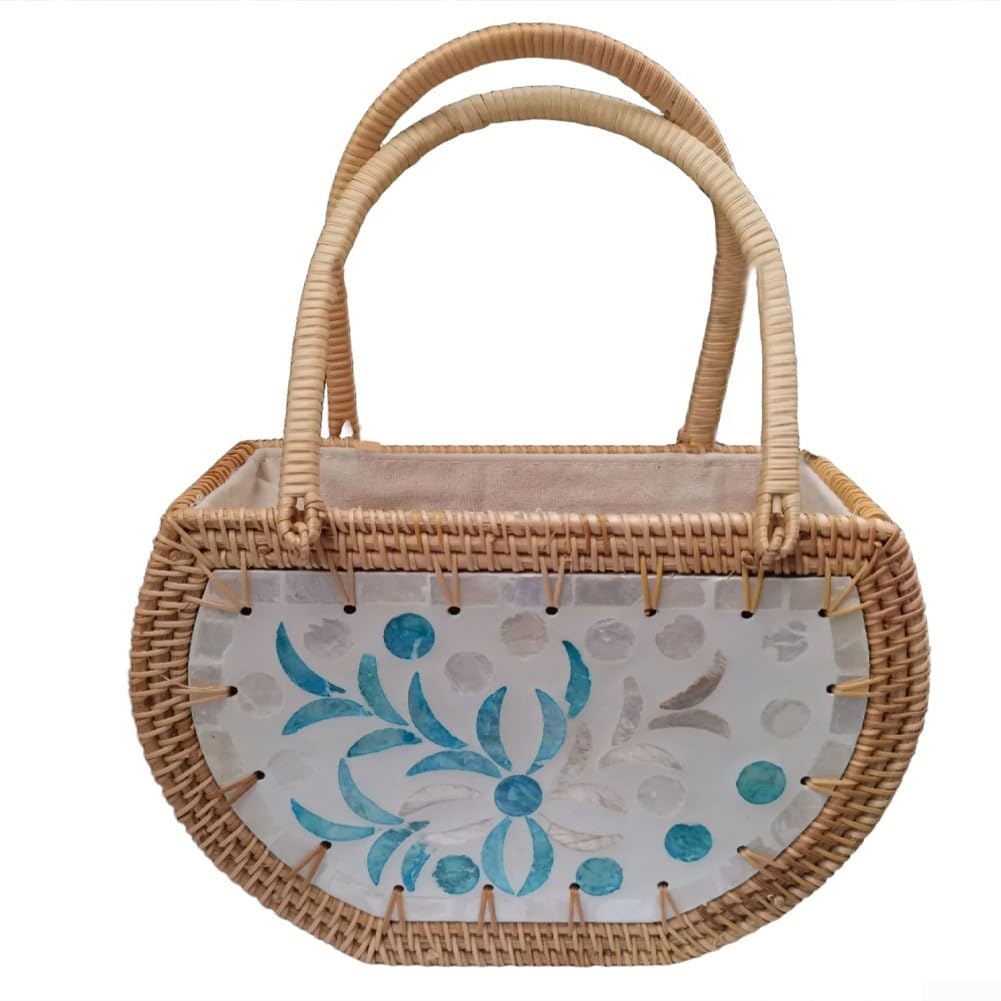 Sac fourre-tout tissé anti-sable pour cosmétiques et plage