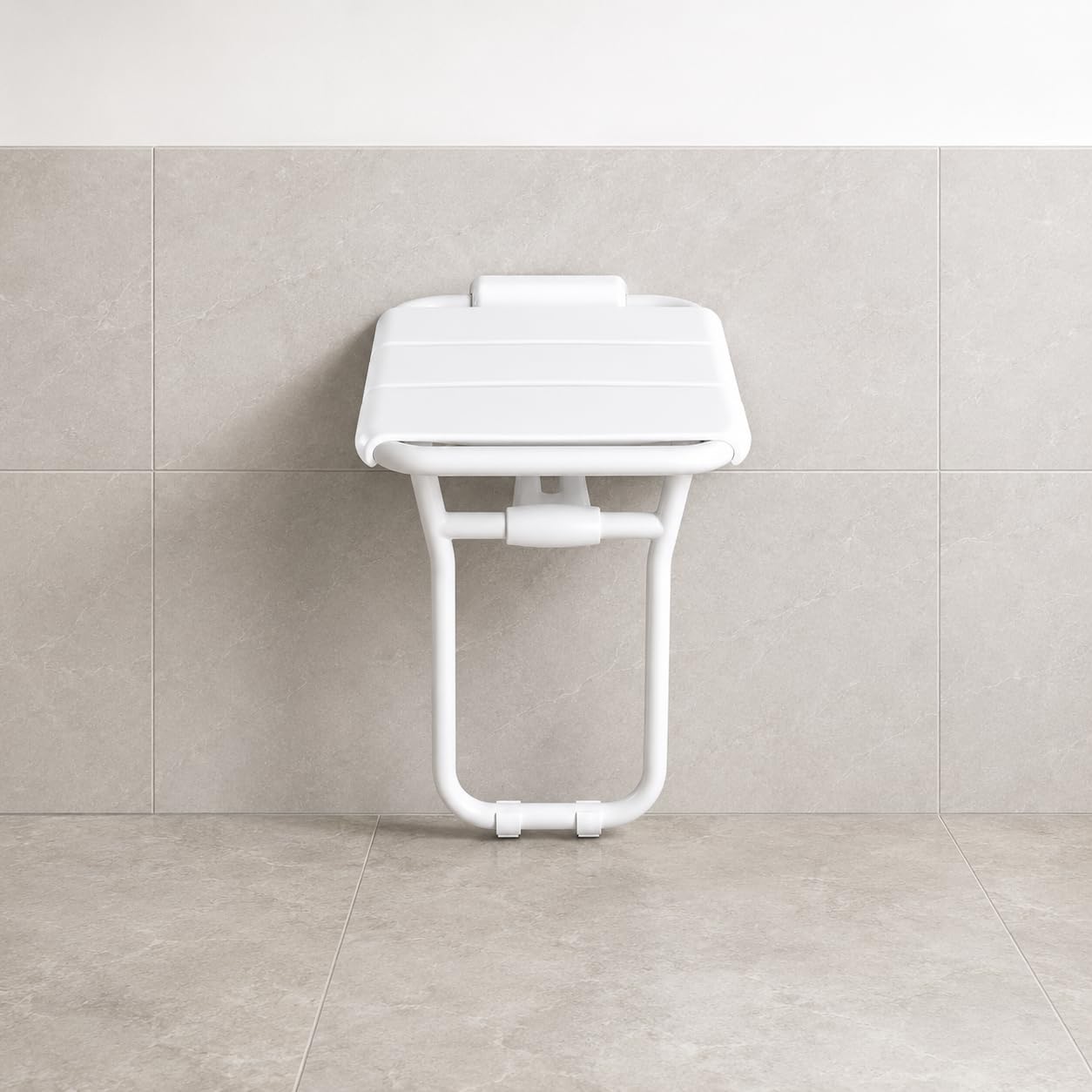 Asiento de Ducha Plegable, Taburete de Baño Antideslizante y Silla Abatible para Personas Mayores o con Movilidad Reducida, Banco para Bañera