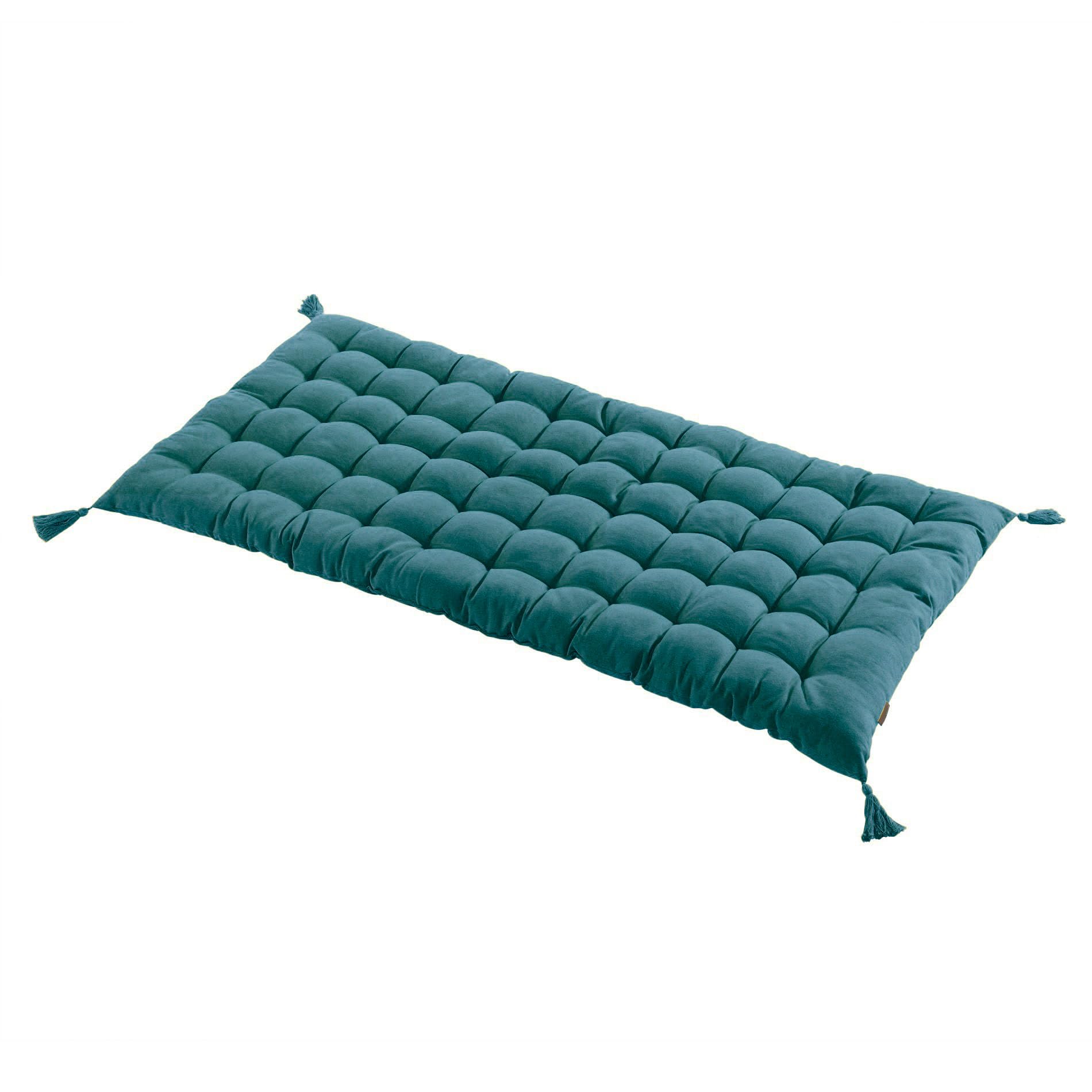 Matelas de Sol L’Effet Papillon - Futon Pliable Matelas 120x60cm, enveloppe Coton 190 GR/m² [ Matelas et Linge de lit ] (Bleu Paon)