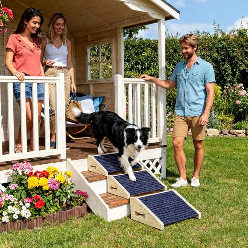 Dog Ramp for Sofa and Tall - 26 Degree Non-Slip Pet Ramp with High Traction Cover, Portable Orthopaedic Foam Climbing Stairs for Elderly Dogs and Cuc - Image 4
